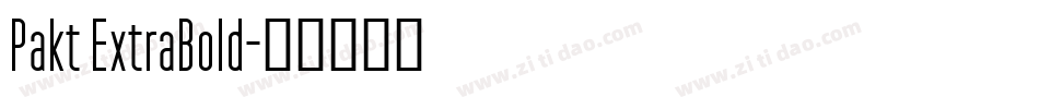 Pakt ExtraBold字体转换